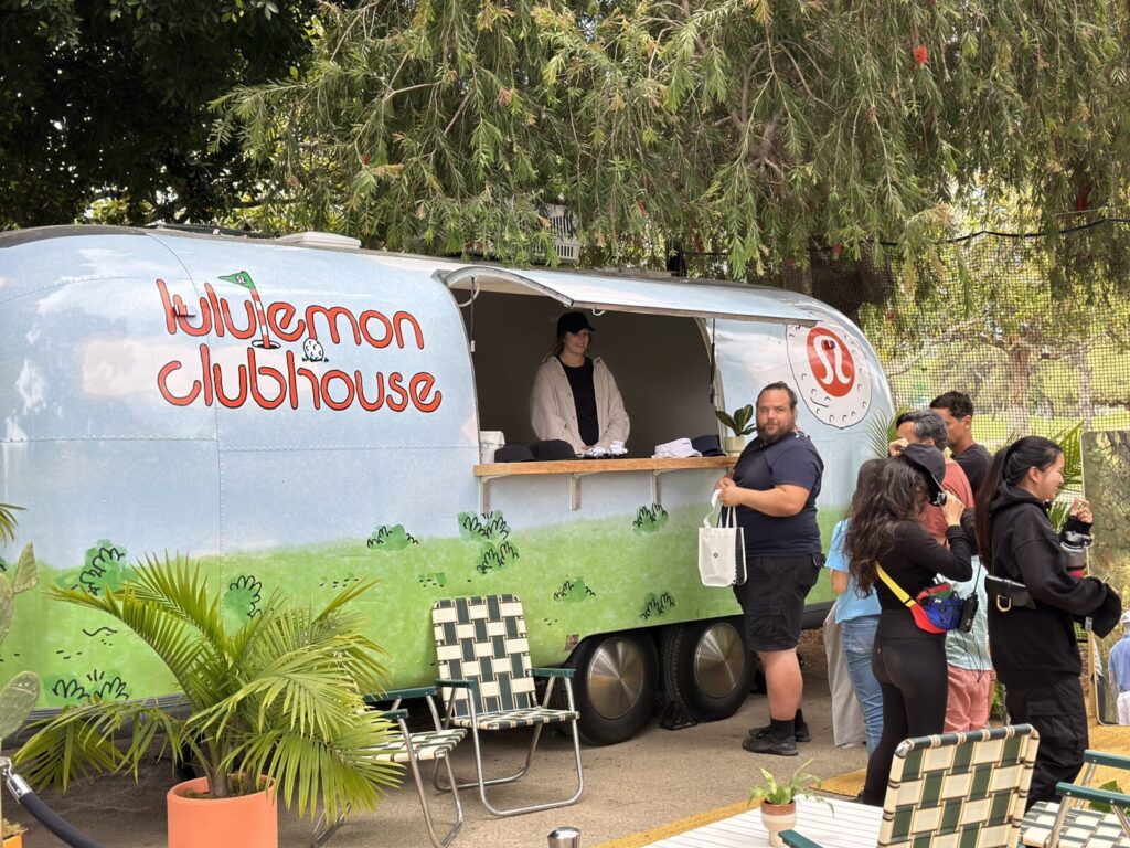 Spirit 66, Coachella Party versatile Vintage Airstream at Venice Golf Club for a pop up store event organized by Lululemon